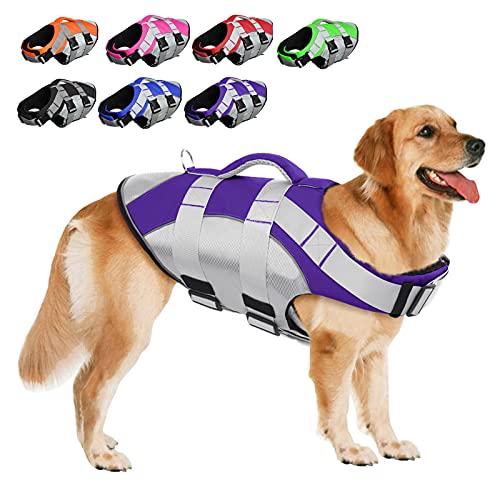 Summer Dog Float Coat with Reflective Strips and Rescue Handle
