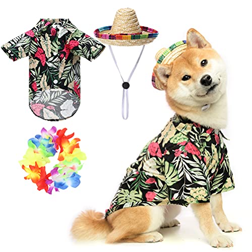 EXPAWLORER Hawaiian Dog T-Shirt Set