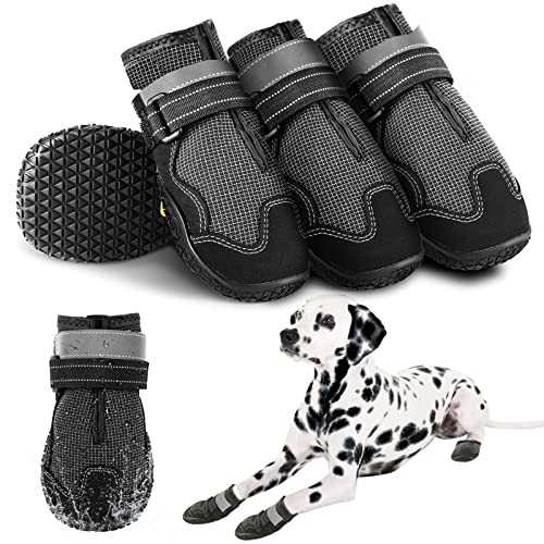 Waterproof Dog Snow Shoes with Reflector Straps
