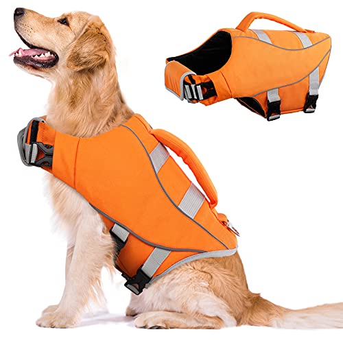 Adjustable Dog Life Vest with Reflective Lifesaver