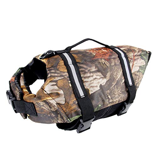 Camouflage Dog Life Vest with Adjustable Buckles