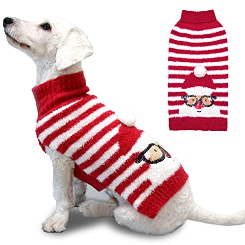 cyeollo Dog Christmas Sweater Soft Turtleneck