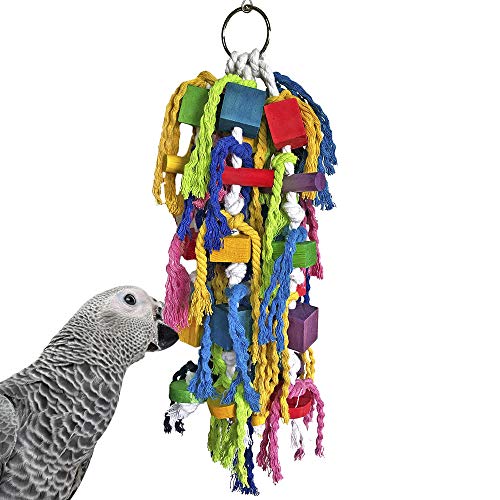 Meric Block and Rope Toy for Birds