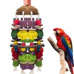 Multicolored Wooden Blocks Bird Chewing Toy