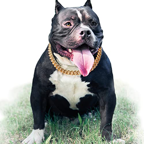 Pet Gold Necklace Bulldog Light Metal Puppy Jewelry