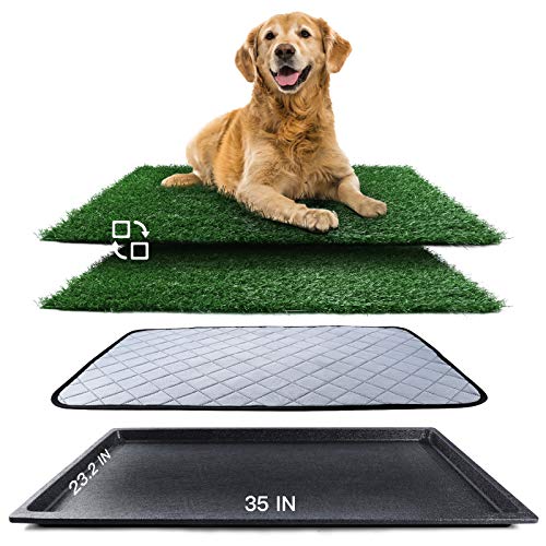 Large Dog Grass Pad with Tray Potty Tray