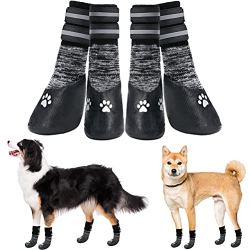 PUPTECK Dog Boots Waterproof - Anti-Slip Dog Socks