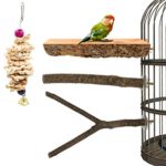 3 Pack Apple Wood Bird Perch for Cage