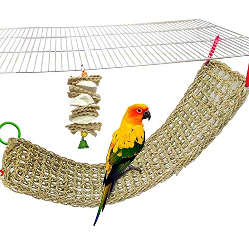 Hammock Parakeet Cuttlebone Chew Toys Trimming Cage