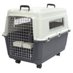 Kennels Rolling Plastic Wire Door Travel Dog Crate