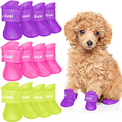 Waterproof Dog Boots Shoes Puppy Candy Colors Non-Slip