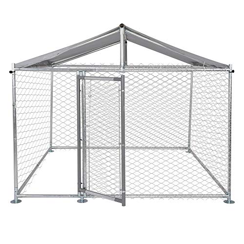 LUCKYERMORE Metal Dog Kennel Outdoor for Large Dog
