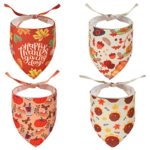 PAWCHIE Thanksgiving Dog Bandana 4 Pack