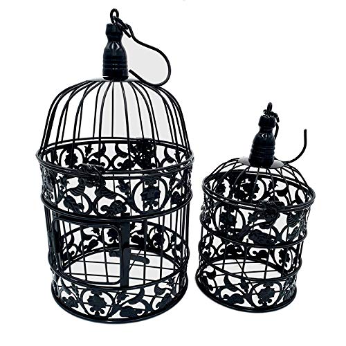 PET SHOW Pack of 2 Round Birdcages Decor Metal