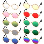 Frienda 10 Piece Dog Sunglasses Round Metal