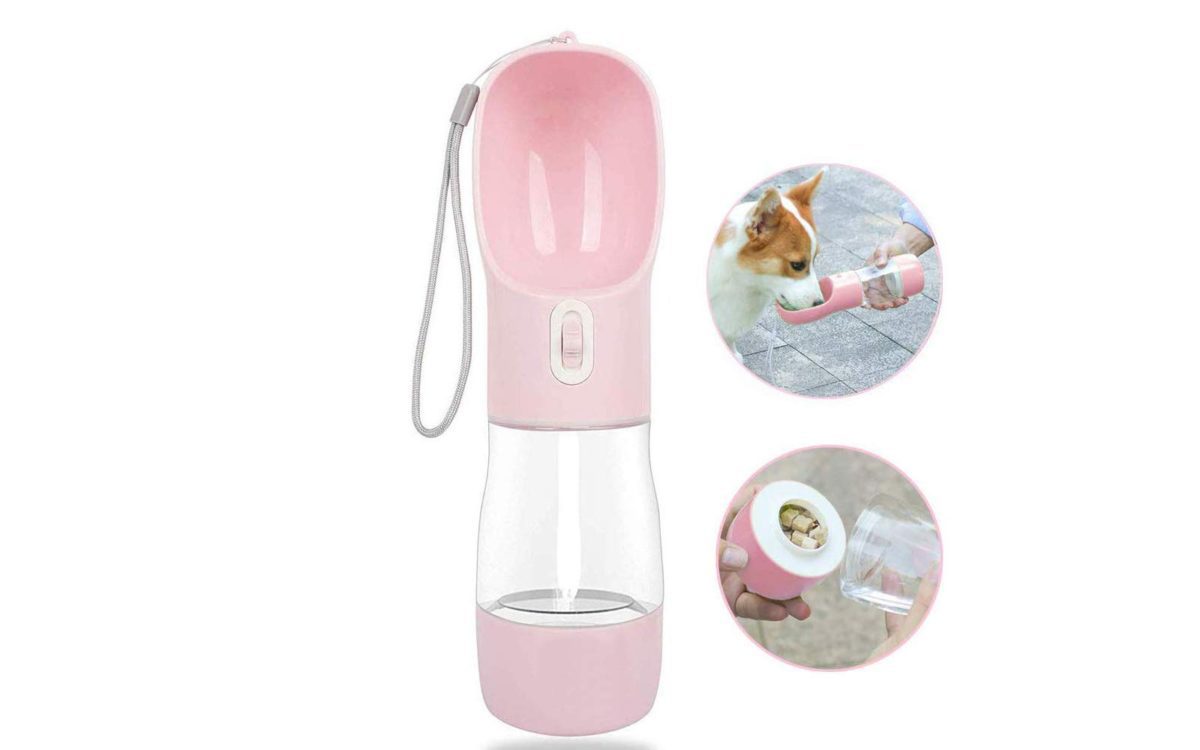 ats and Puppy Water Dispenser with Food Container