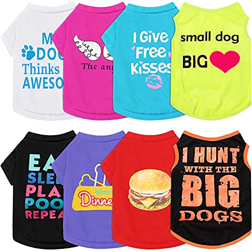 Printed Dog Shirts Breathable Puppy Short Sleeve