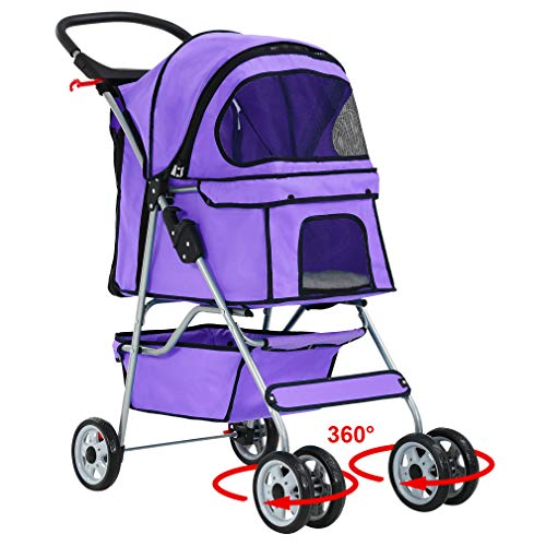 4 Wheels Stroller Travel Folding Carrier