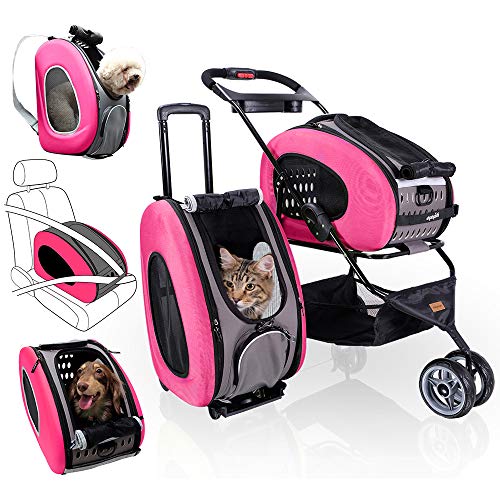 5-in-1 Pet Carrier with Backpack, Pet Carrier Stroller