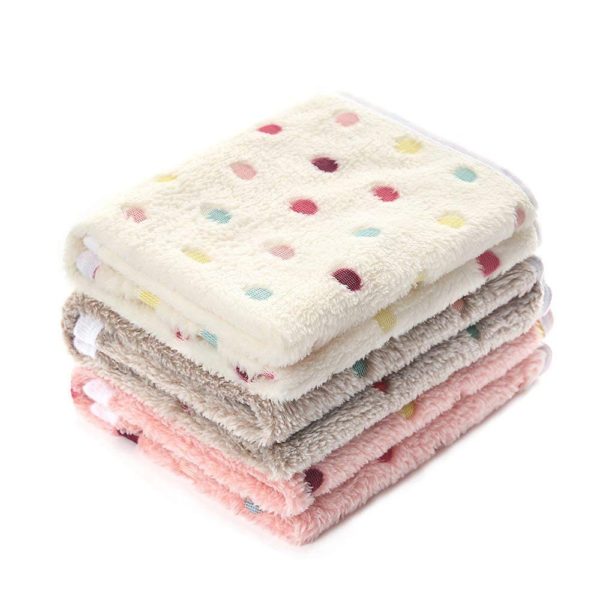 1 Pack 3 Blankets Super Soft Cute Dot
