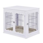 Furniture Style Dog Crate End Table with Cushion