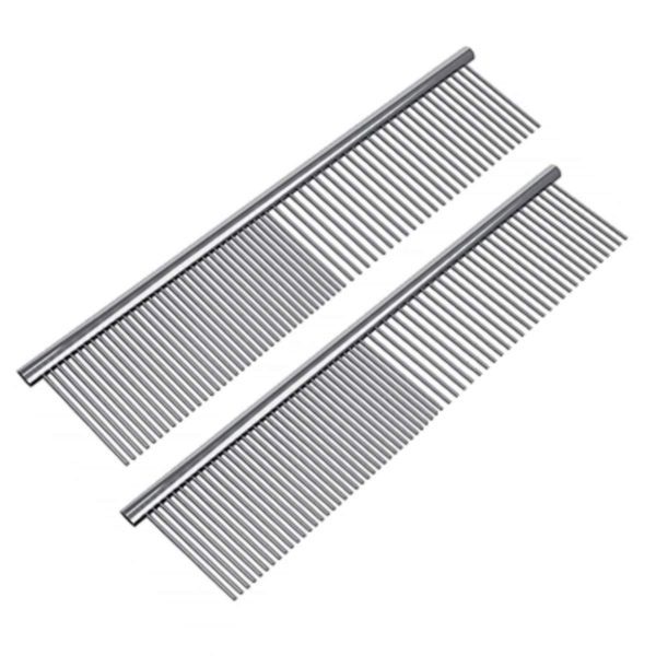 Petsvv 2 Pack Pet Stainless Steel Grooming