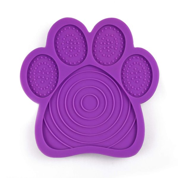 Slow Treat Dispensing Mat Suctions To Wall for Pet Bathing