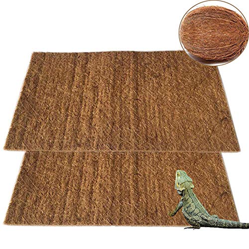 PIVBY Coconut Fiber Lizard Mat Natural Reptile Carpet