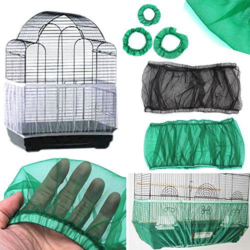4 Colors Ventilated Nylon Bird Cage Cover Shell Seed Catcher