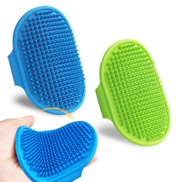 Pet Shampoo Bath Brush Soothing Massage Rubber Comb