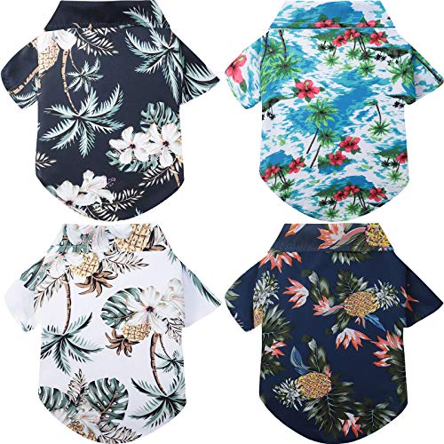 Shirts Beach Coconut Tree Print Dog