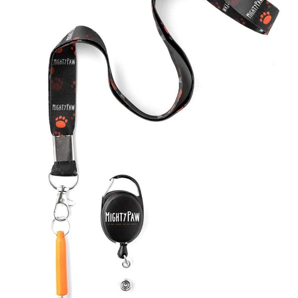 Silent Dog Whistle with Retractable Belt Attachment
