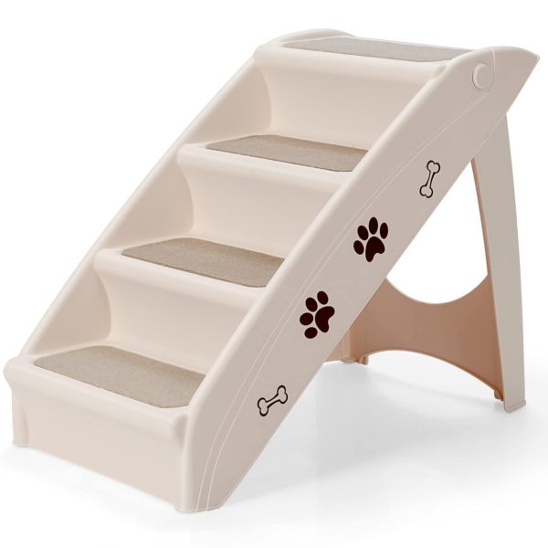 4 Step Plastic Pet Stairs for Dogs and Cats