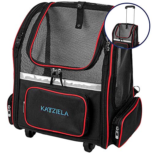 Katziela 4 Wheeled Pet Carrier Backpack