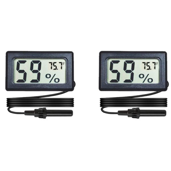 Veanic 2-Pack Mini Digital Hygrometer Thermometer Gauge