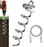 Pet Dog Cable Spiral Ground Anchor Stake