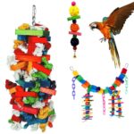 Chew Toys for Large Parrot Bird Swing Toys with Bells