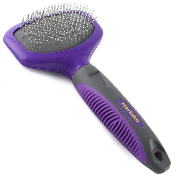HERTZKO Pin Brush for Dogs and Cats with Long or Short Hair