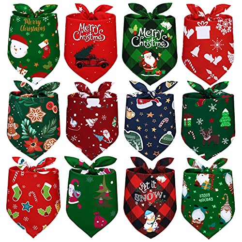 Washable Dog Christmas Bandanas Scarf