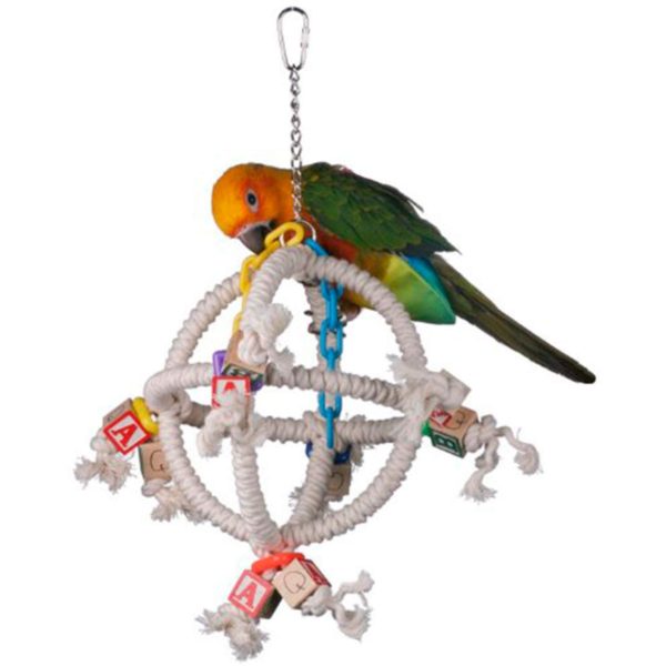 Super Bird Creations Fun Round Swinging Orbiter Bird Toy