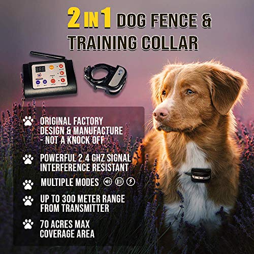 One Collar Wireless Training Dog Fence