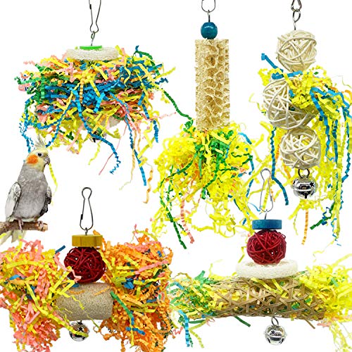 EBaokuup Bird Parrots Shredding Toys Parakeet