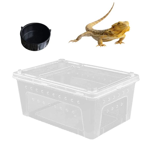 kathson Reptile Feeding Box Small Snake Breeding Container