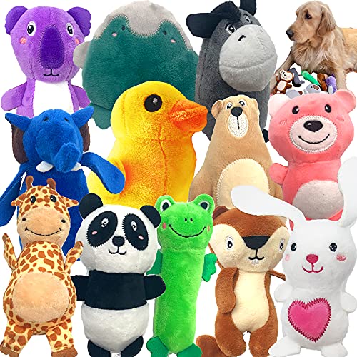 Jalousie 12 Pack Plush Animal Dog Toy