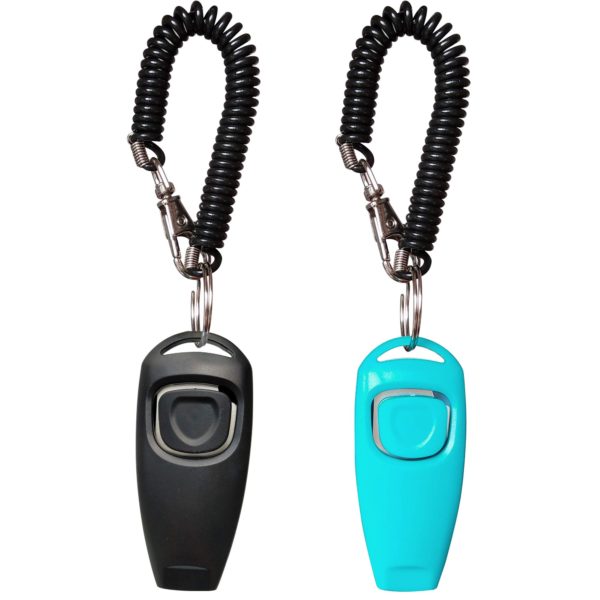 HoAoOo Pet Training Clicker Whistle with Wrist Strap