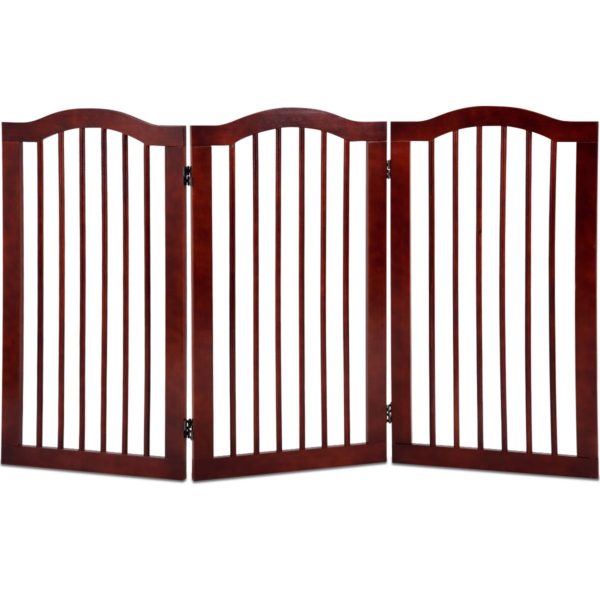 Giantex 3 Panel Wood Dog Gate Pet Fence