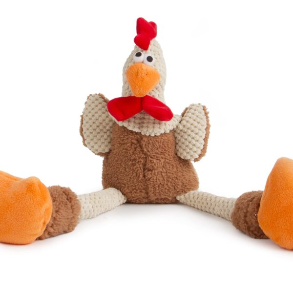 goDog Checkers Skinny Rooster With Chew Guard