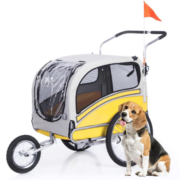 ANOUR 2 in1 Pet Bicycle Trailer and Jogger Travel