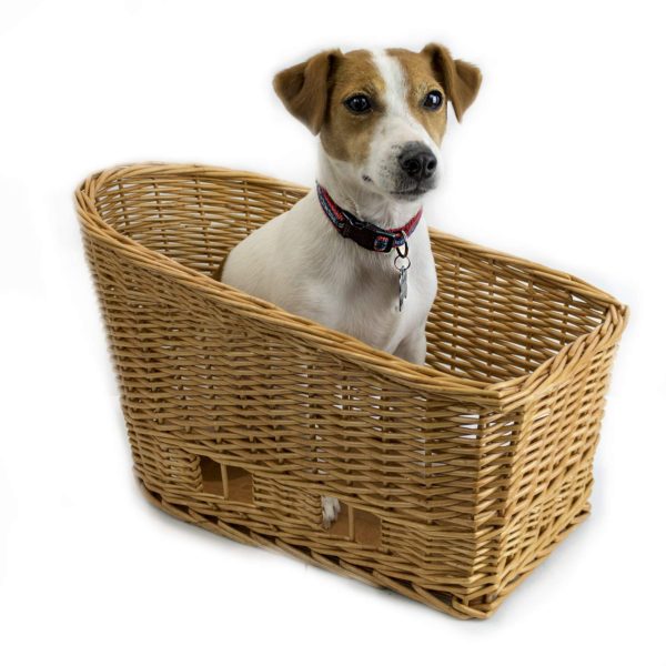 Cape May Large Rear Mount Willow Bicycle Basket for Dogs