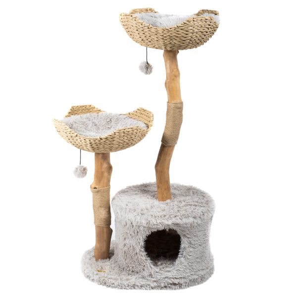 Real Branch Luxury Cat Condo, Wood Cat Tower
